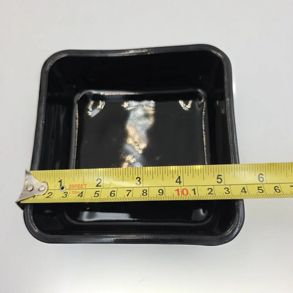 Vintage Tiara Indiana Glass Black Onyx Honey Bee Box Candy BASE ONLY Peg Footed